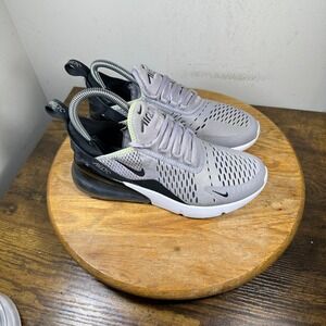 Nike Air Max 270 Womens 6.5 Grey Black Neon Sneakers AH6789-007